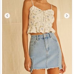 Denim Mini Skirt